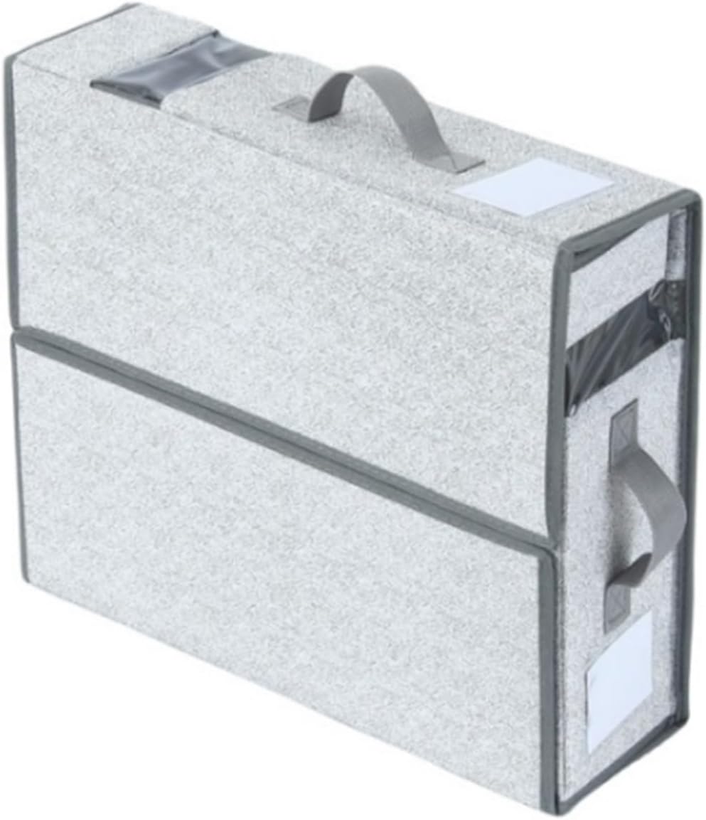 Storage Bins Foldable Storage Bag with Window and Handle for Clothing and Bed Linen Storage Storage Container(A)