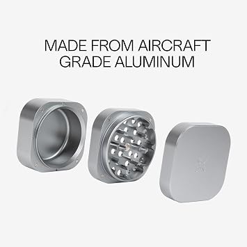 PAX Spice & Herb Mill Ergonomic Spice & Herb Mill Made from Aluminum for an Even, Medium Shred Square Shape for Better Grip