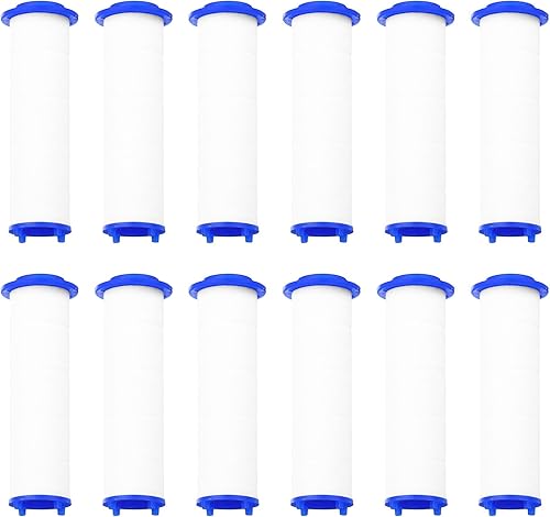 uxcell 12 piezas de filtro de cabezal de ducha de 3 pulgadas PP cartucho de filtro de algodón de repuesto de alta presión ventilador de mano juegos