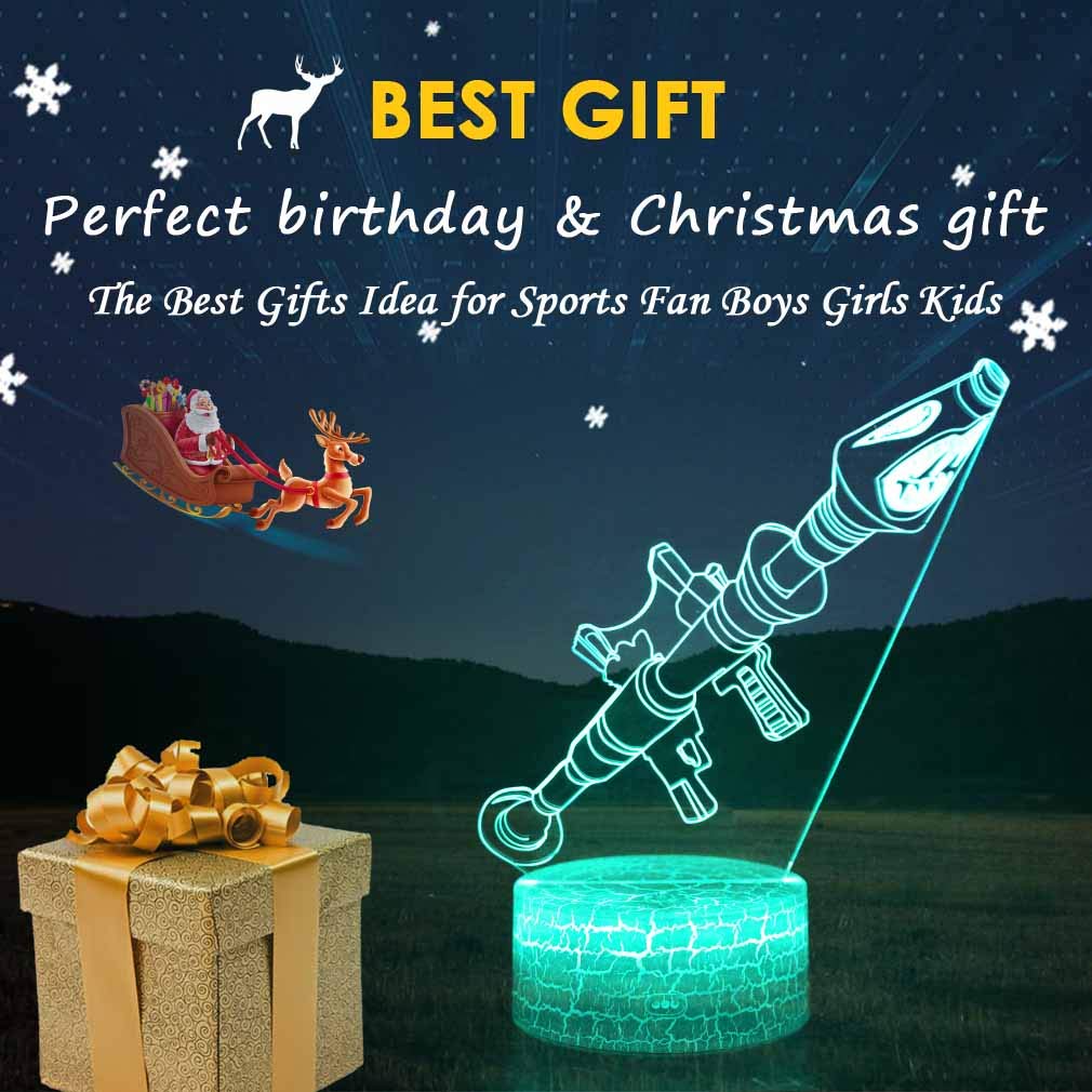 3D Cerf Lampe Illusion Optique Led Veilleuse Optiques Illusions Lampe De Nuit 7 Couleurs Tactile