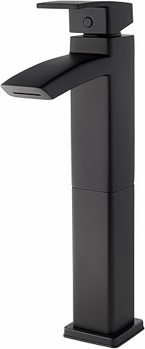 Pfister LG40DF1B LG40-DF1B Kenzo - Grifo de baño de un solo recipiente de control, 1 agujero, negro mate