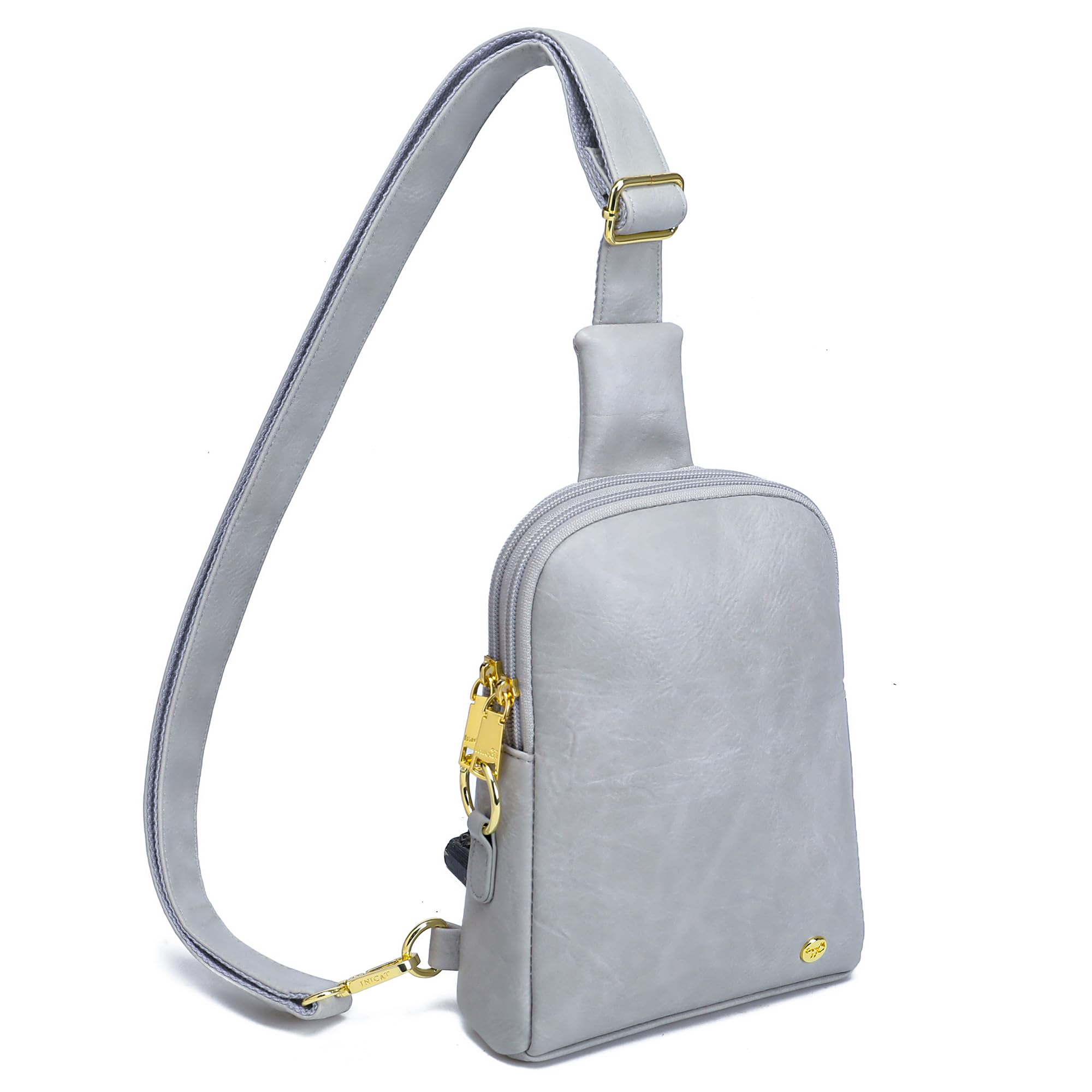 INICAT Travel Small Sling Bag Leather Crossbody Bags for Women Fanny Packs Cross Body Bag for Woman Cross Body Purses