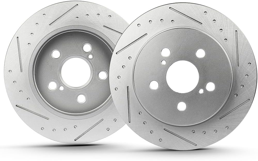 ECCPP 55159 2pcs Rear Solid Disc Brake Rotors Fit For Lexus For CT200h 2011-2017,For Pontiac For Vibe 2009-2010,For Toyota For Corolla 2009-2022