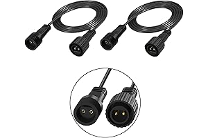 2-Pack IP68 Waterproof Extension Cord for Outdoor Lights