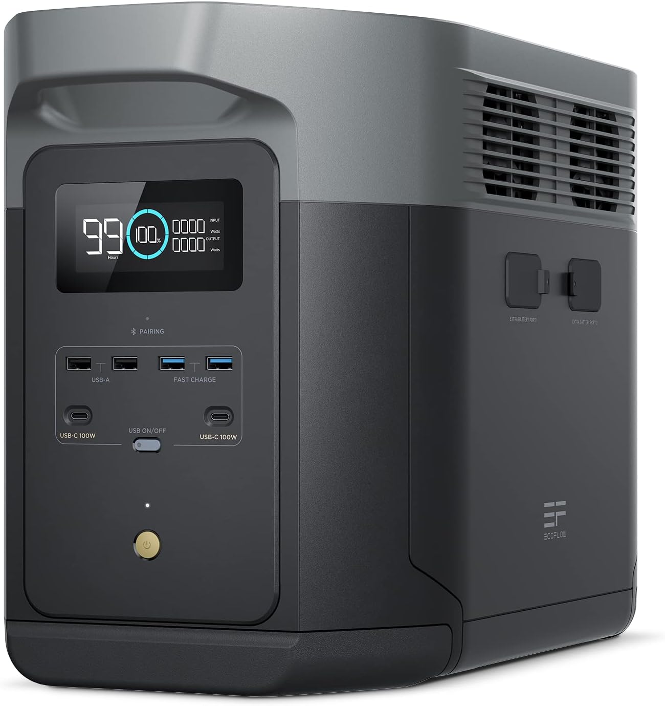 Portable Power Station DELTA 2 Max 2048Wh, 2400W LiFePO4 Battery | 2400W LFP Solar Generator, Full Charge in 1 Hr, Solar Powered Generator for Home Backup Camping RV, Solar Panel Optional