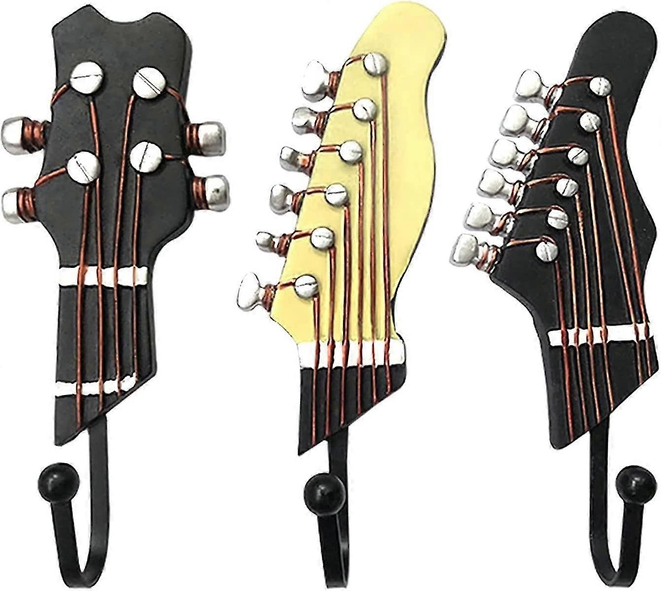 JOYHAPPST Creative Guitar-Shaped Resin Wall Hanging Hook Wall Hanging Art Guitar Hook Hook Home Decoration