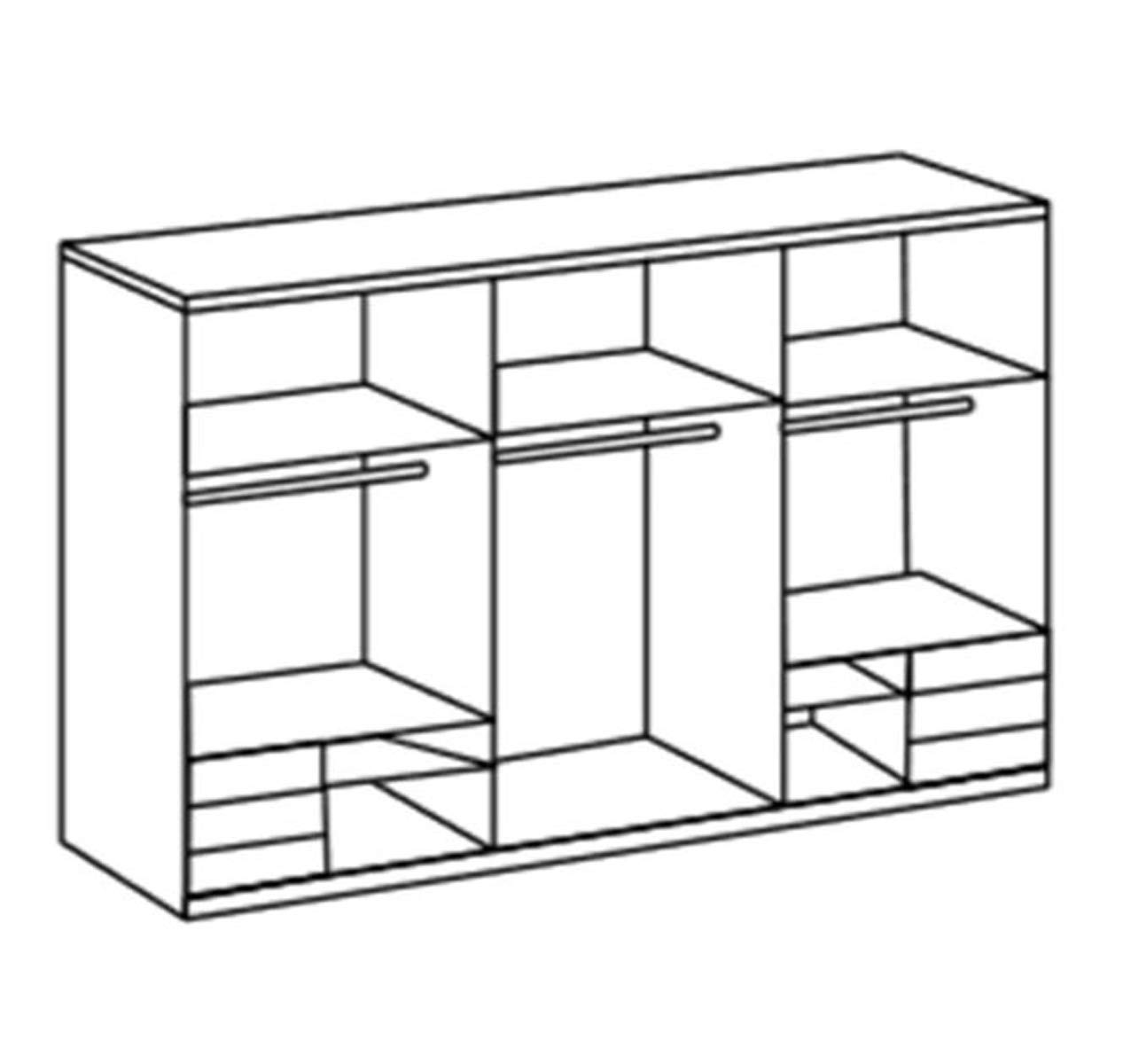 PEGANE Ensemble Chambre Adulte Imitation chêne Poutre - 180 x 200 cm