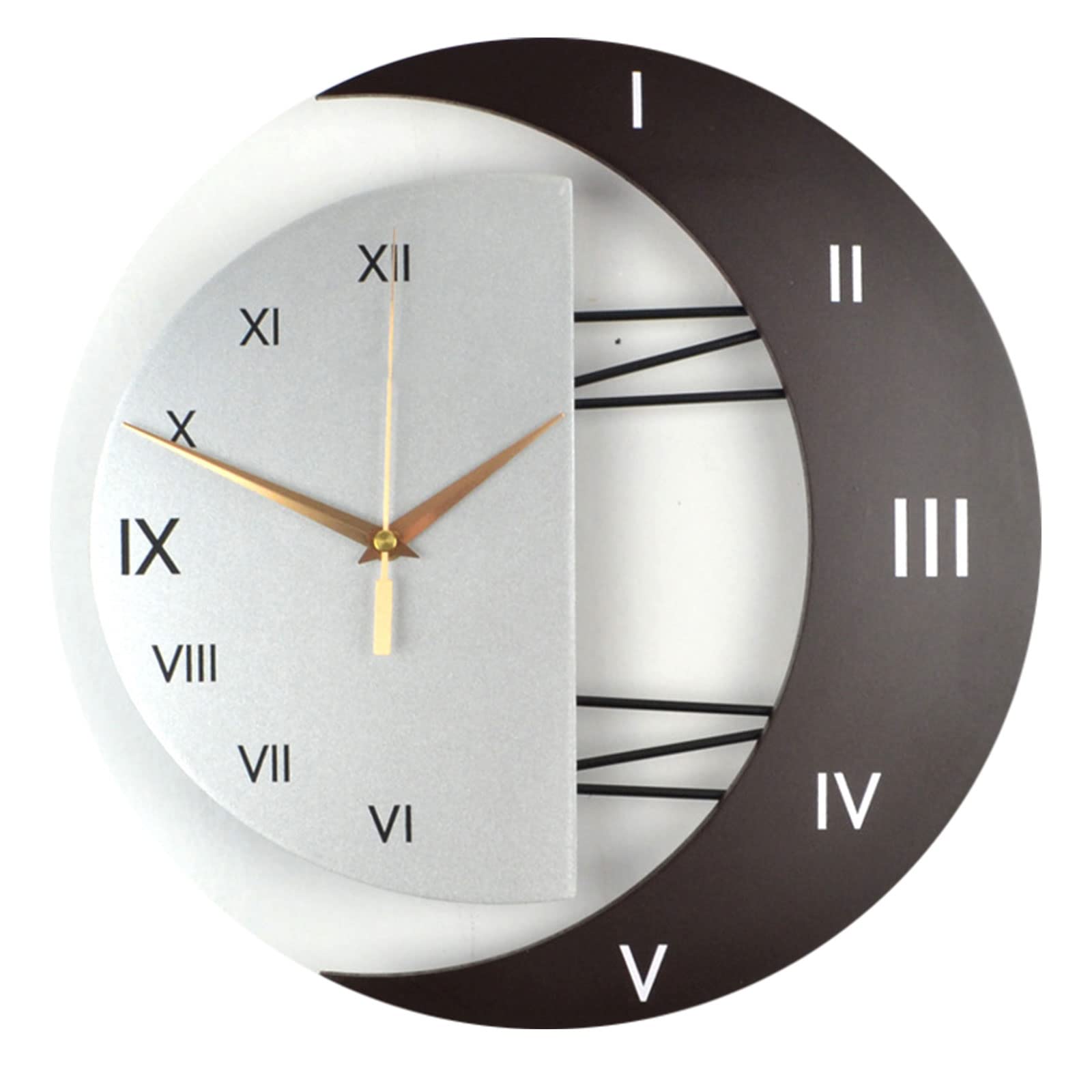 YROHGKPN Wall Clock European Decorative Silent Non Ticking Easy to Read for Bedroom Study Room Kitchen Mute Wall Battery Operated Easy to Read for Living Room Bedroom Home Decorations