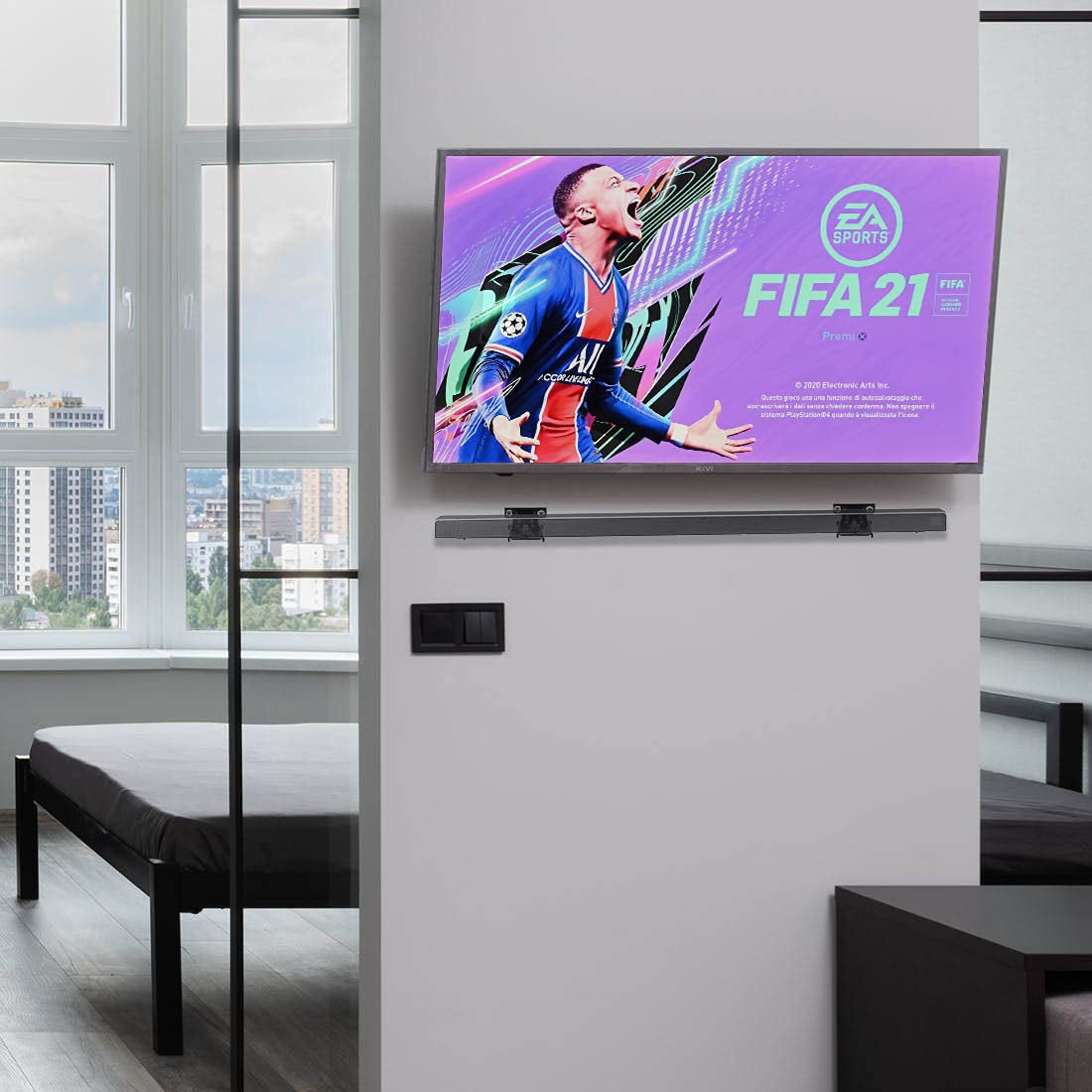 Amazon | 1ペアのブラック壁ブラケット、取り付けアクセサリー付属、LG