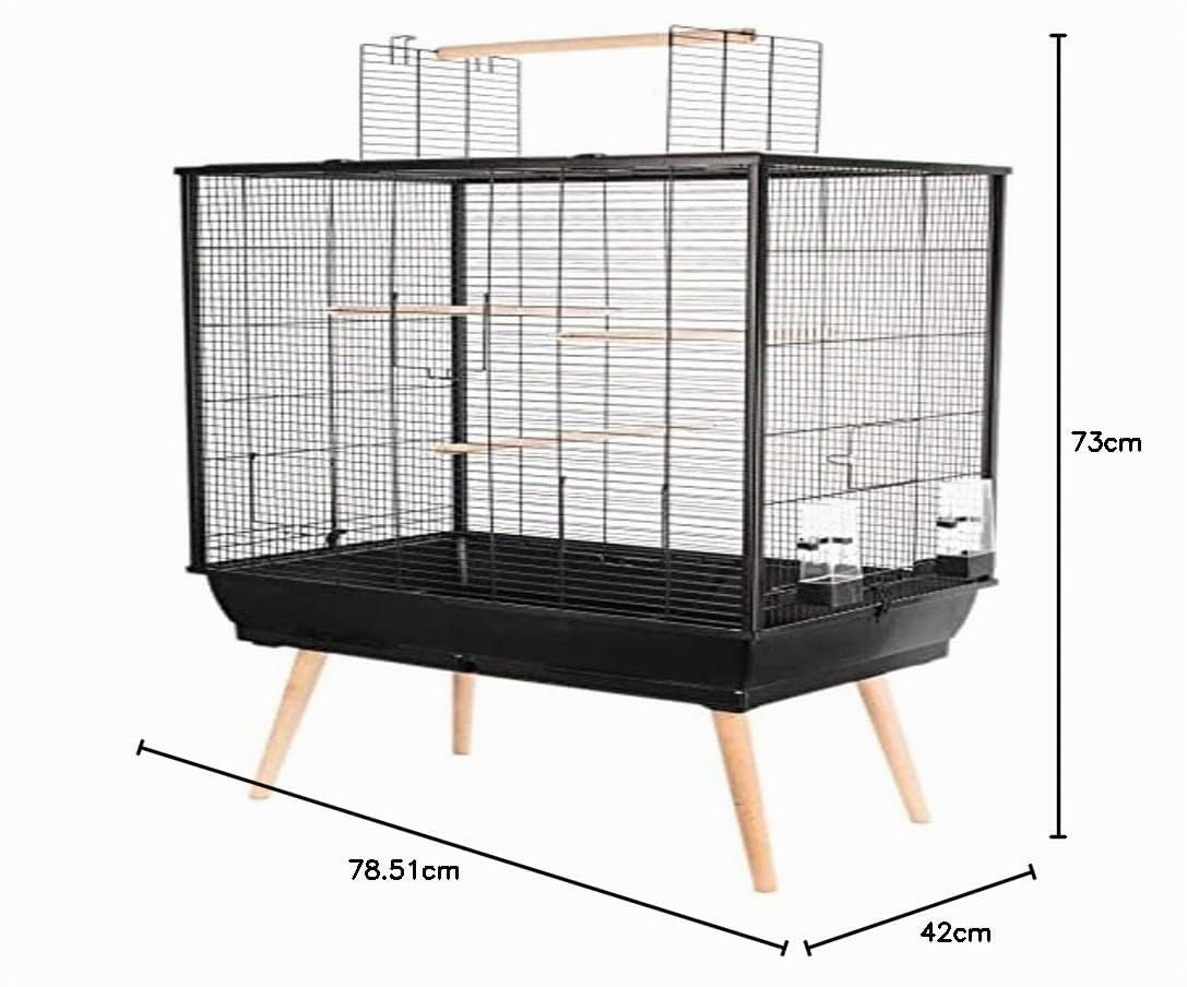 Zolux Cage Neo Jili Oiseau L 78 x P 47,5 x H 112 cm Noire