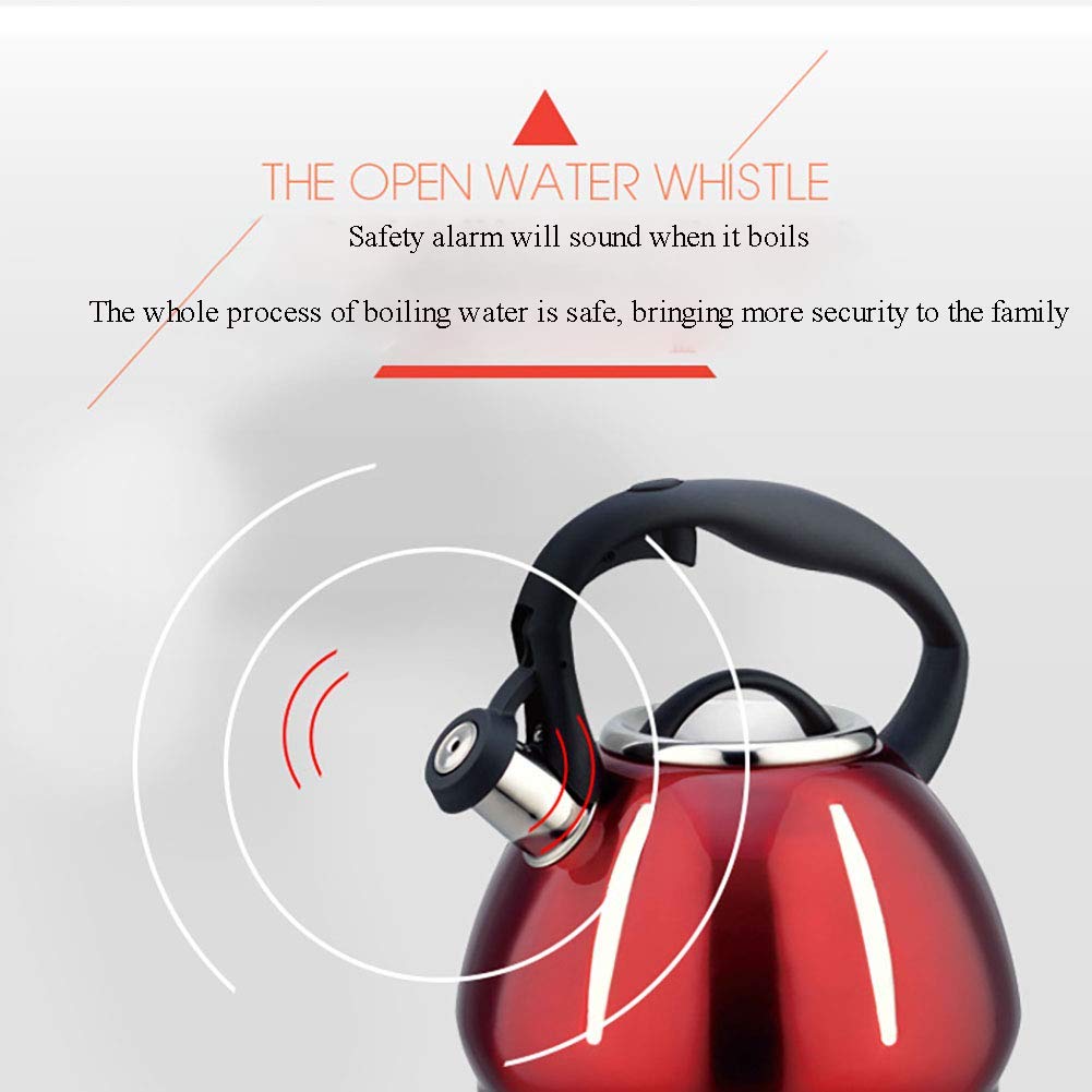 Hervidor eléctrico con diseño de calabaza, 3.0 L, gran capacidad, material grueso, acero inoxidable 304, para uso doméstico, para hervir agua de forma eficiente, cocina de inducción, estufa