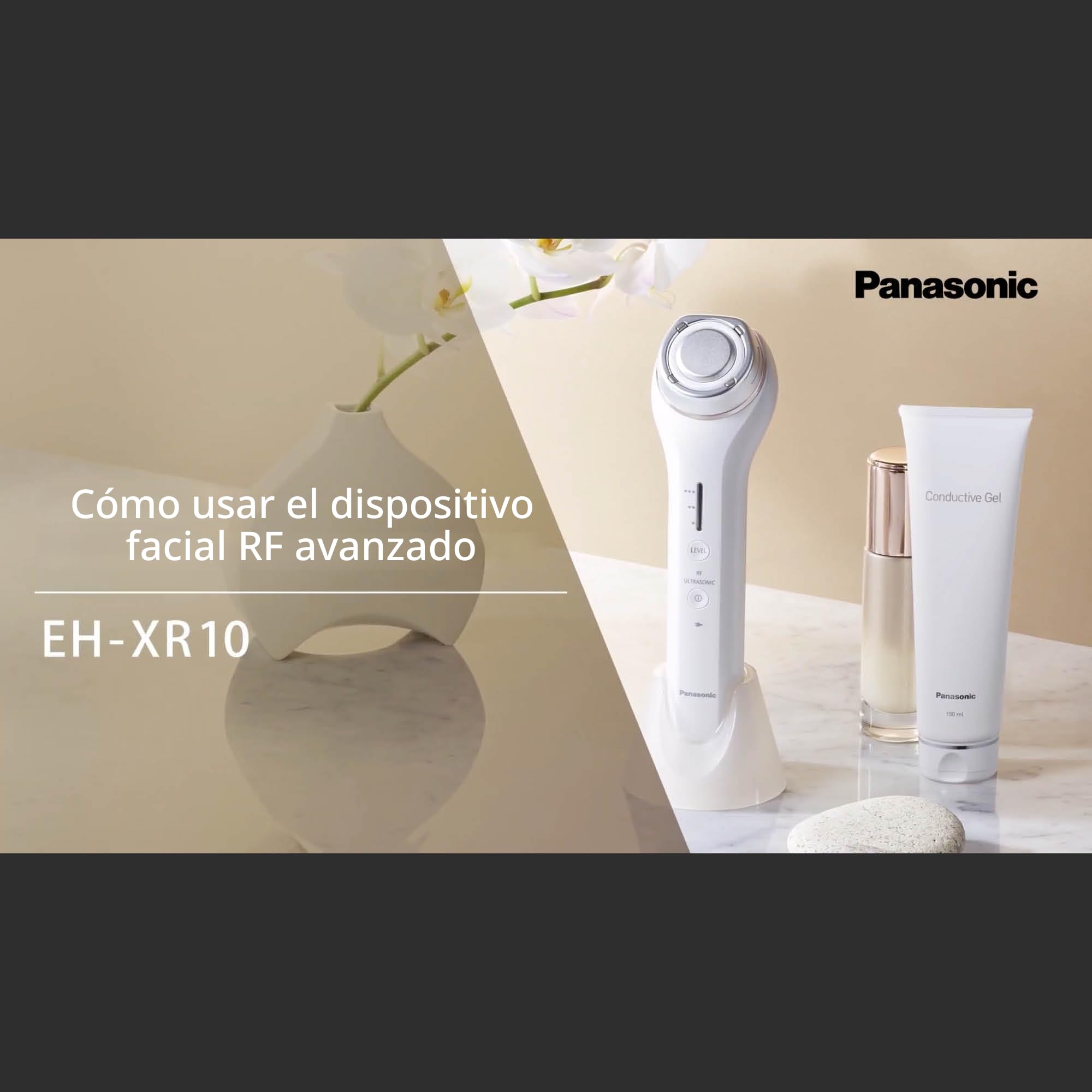 Panasonic EH-XR10NC803 Aparato facial avanzado con radiofrecuencia y tecnología ultrasónica, evita la aparicion de lineas de expresion, Color Blanco, Talla única