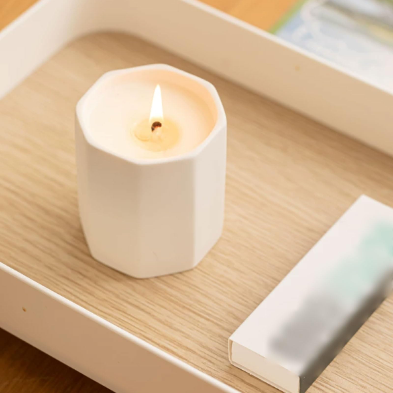 Wykwintne świece ceramiczne Osmanthus, wielokrotnego użytku świece w słoiku, nowoczesna świeca aromaterapeutyczna, długotrwałe czyste spalanie dla domu pachnące meloso