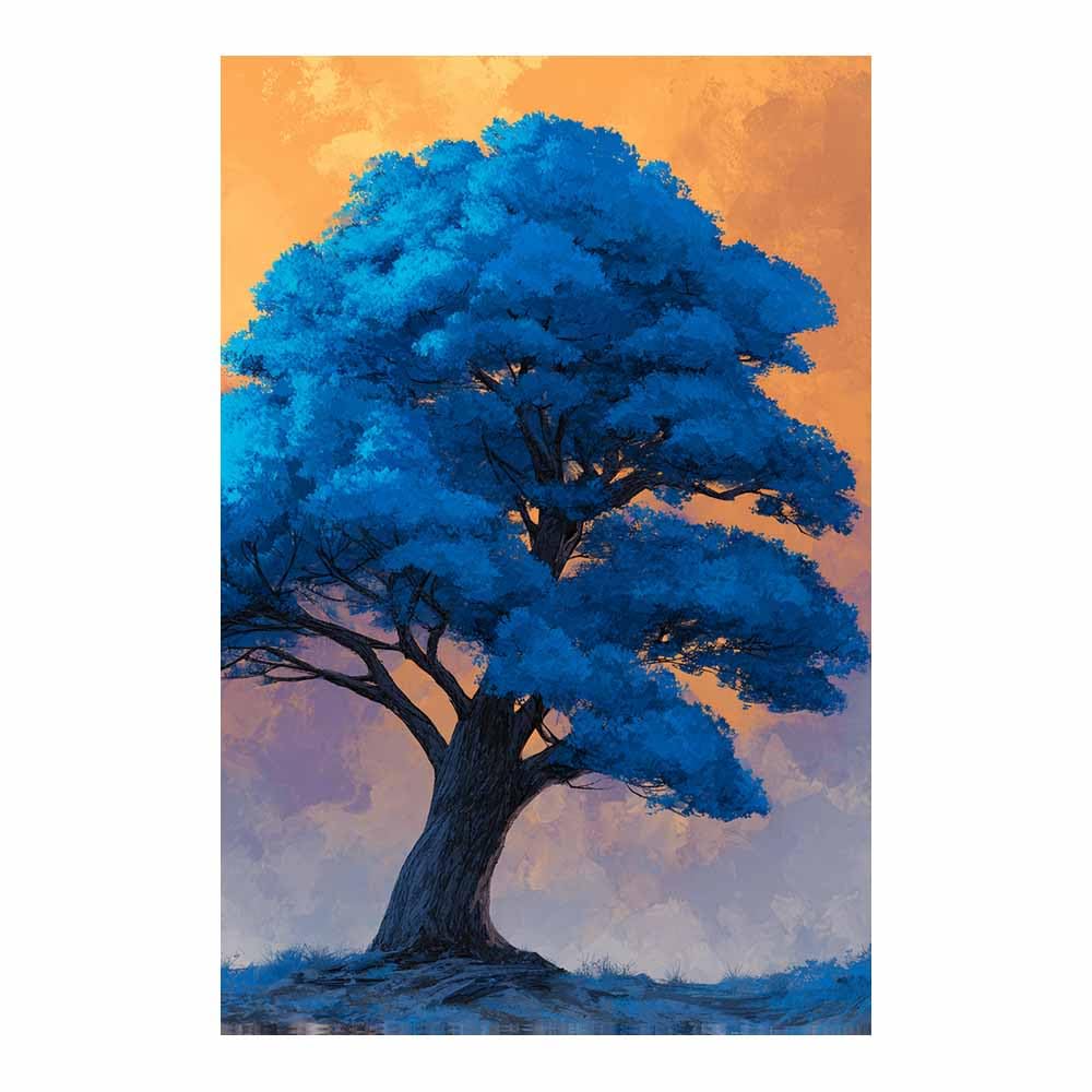 XENIOU Tree Wall Art Dual Color Tree Art canvas painting wall art, Living Room Bedroom Hallway Stairs Decoration.(Multicolor)-70x100cm Unframed