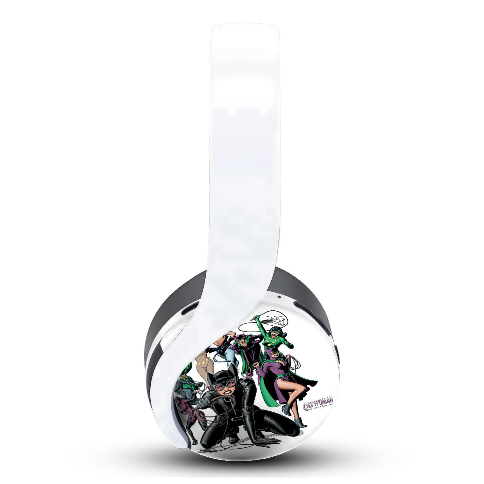 Head Case Designs Officially Licensed Batman DC Comics Catwoman Logos and Comic Book Vinyl Sticker Skin Decal Cover Compatible with Sony PlayStation PS Pulse 3D Headset