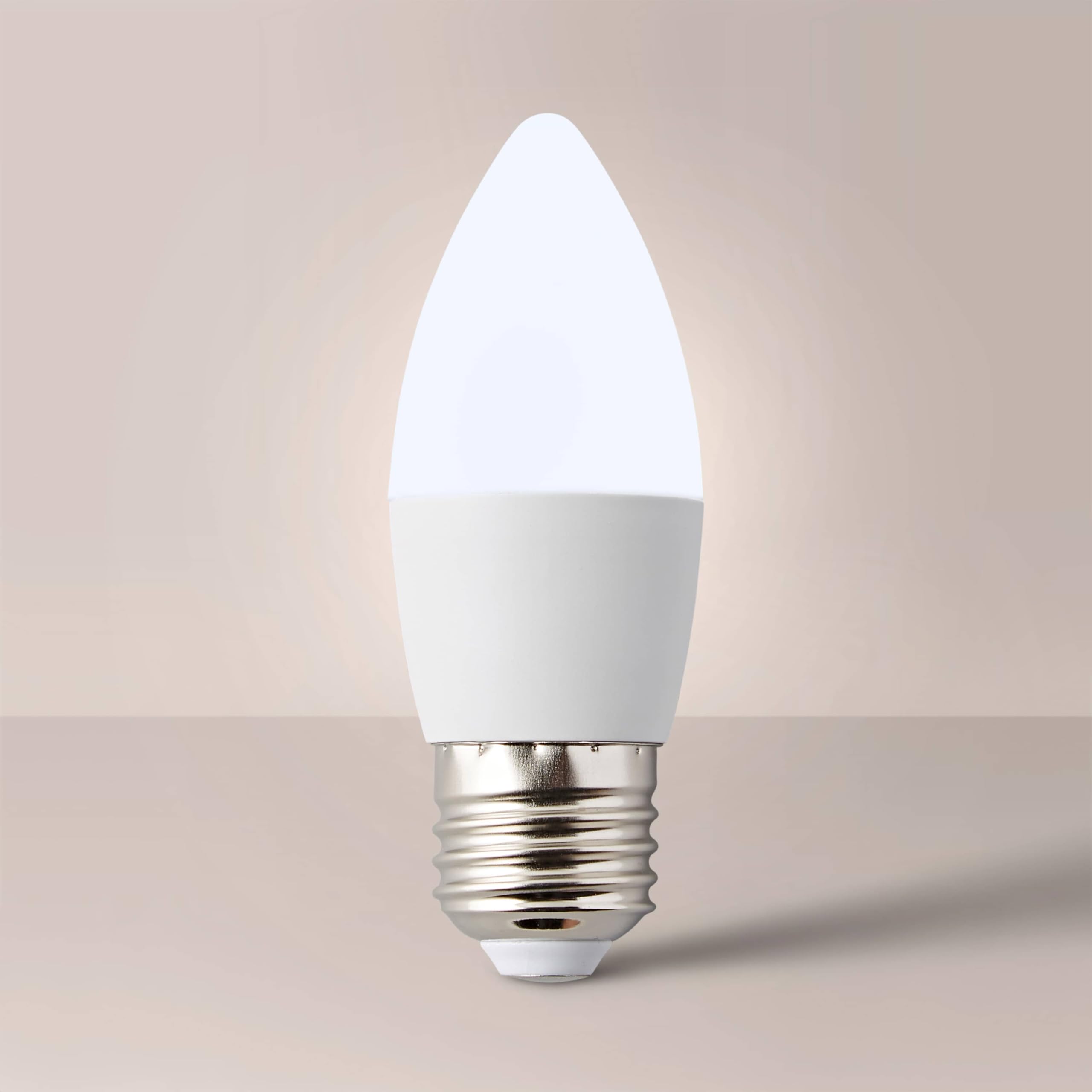 MiniSun | Thermal Plastic 4W High Power LED ES E27 Frosted Opal Candle Bulb | LED Bulbs, Home Décor & Improvement Essential | 3000K Warm White