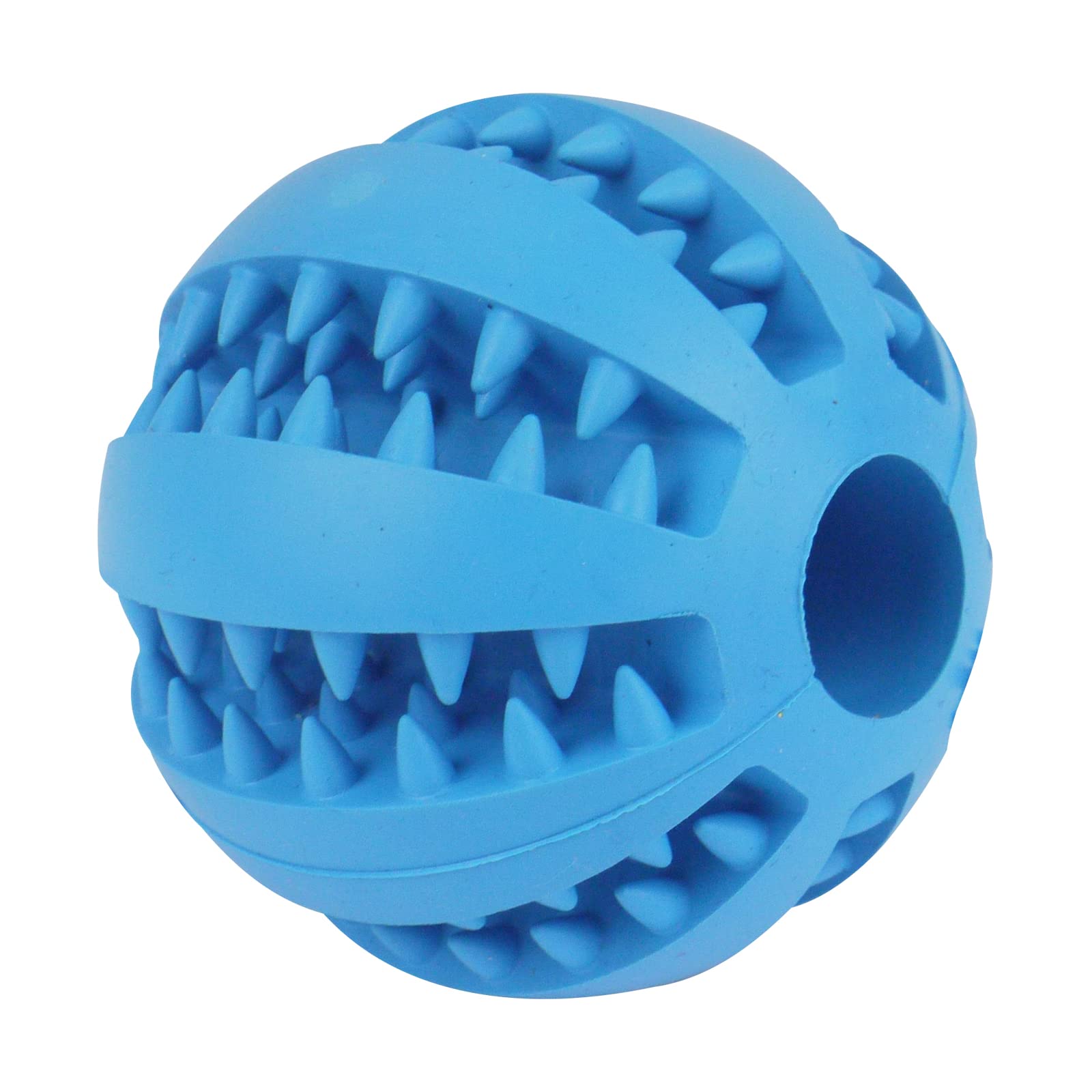 HENBRANDT Treat Ball 7cm Puppy Dog Hard Rubber Training Toys (Blue)