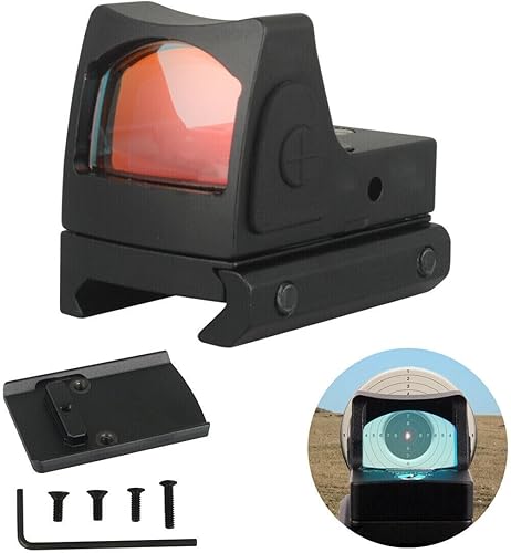 Miniatura 2 de MUTTOX Vista de punto rojo, mini riflex táctico RMR 0.787 in rojo punto vista 3 MOA pistola alcance adaptador de alcance ajustable