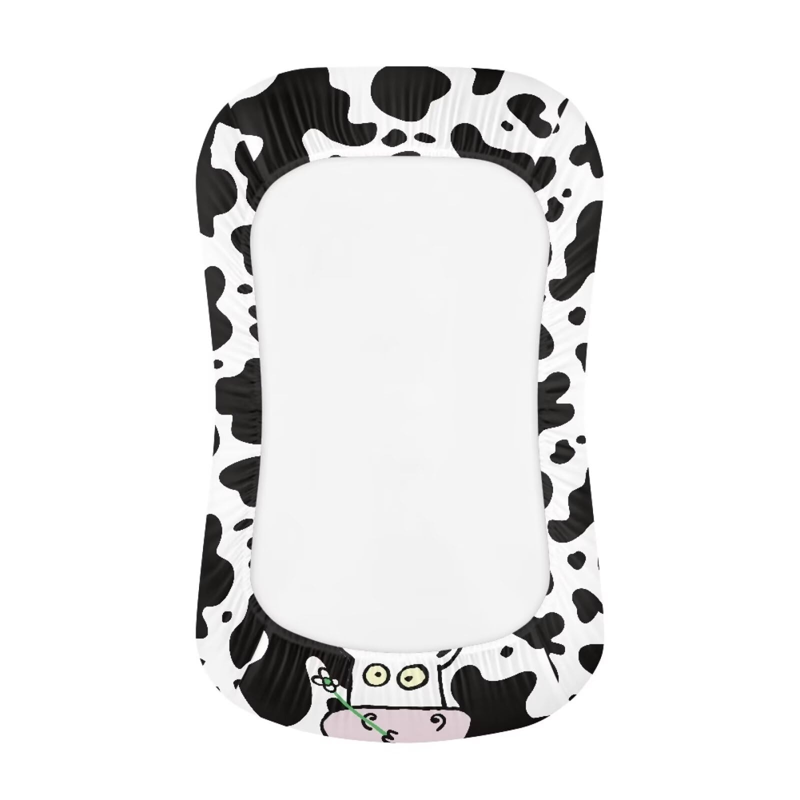 Kathyboom Cow Print Baby Lounger Cover for Newborn Baby Boys and Girls Waterproof Baby Nest Pillow Cover for Infant Boys and Girls