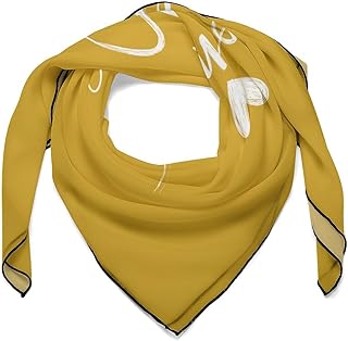 Home Sweet Home - Pañuelo cuadrado para el pelo con texto en amarillo para mujer, pañuelo de satén para el cuello