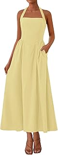 Summer Dresses for Women 2025 Halter Maxi Wedding Guest Party Cocktail Semi Formal Elegant Classy Long Sundress