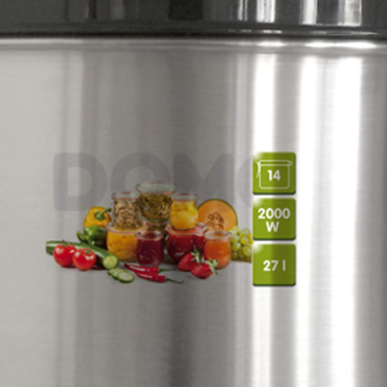 DOMO DO42325PC 2in1 Heißgetränke- & Einkochautomat 2000W 27L Edelstahl