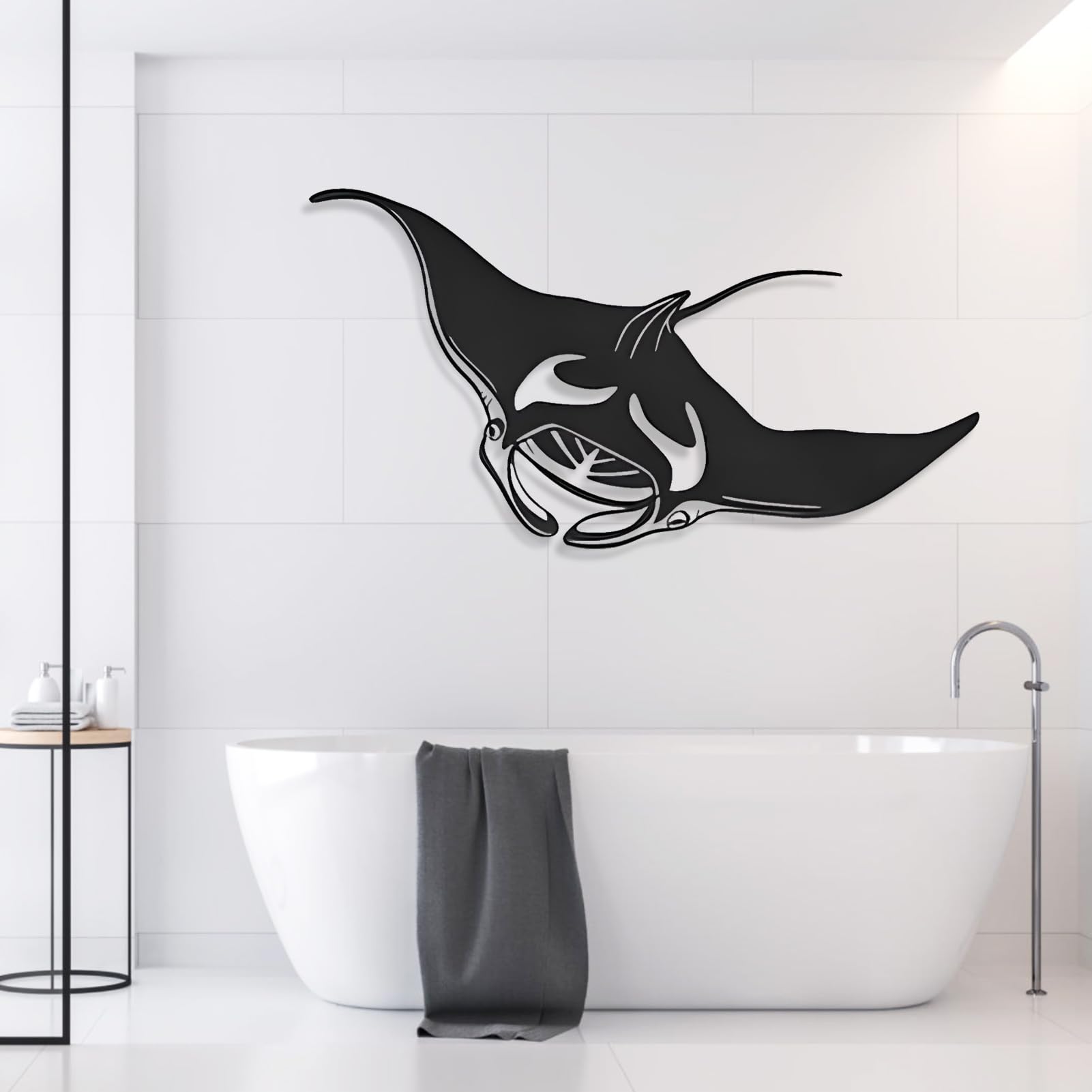 小物 Manta Amazon.com: Cadeali Manta Ray Metal Wall Art, Metal Stingray Wall