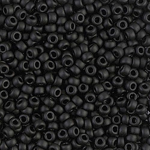 Miyuki Round Seed Bead Size 8/0 22g Matte Black