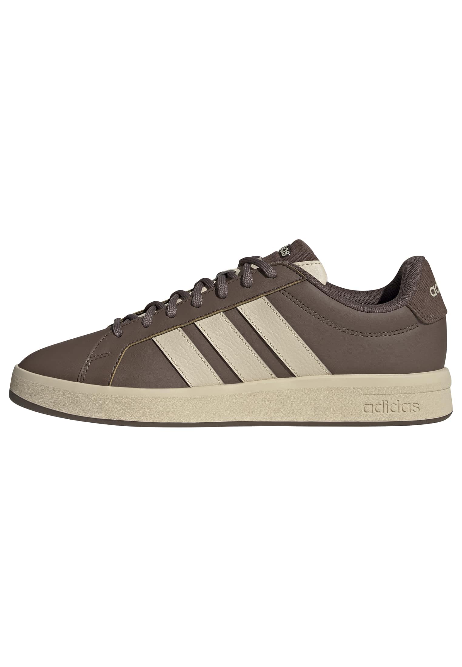 adidas Men's Grand Court Base 3.0 Shoes, Earth strata/Crystal Linen/GUM5, 9.5 UK