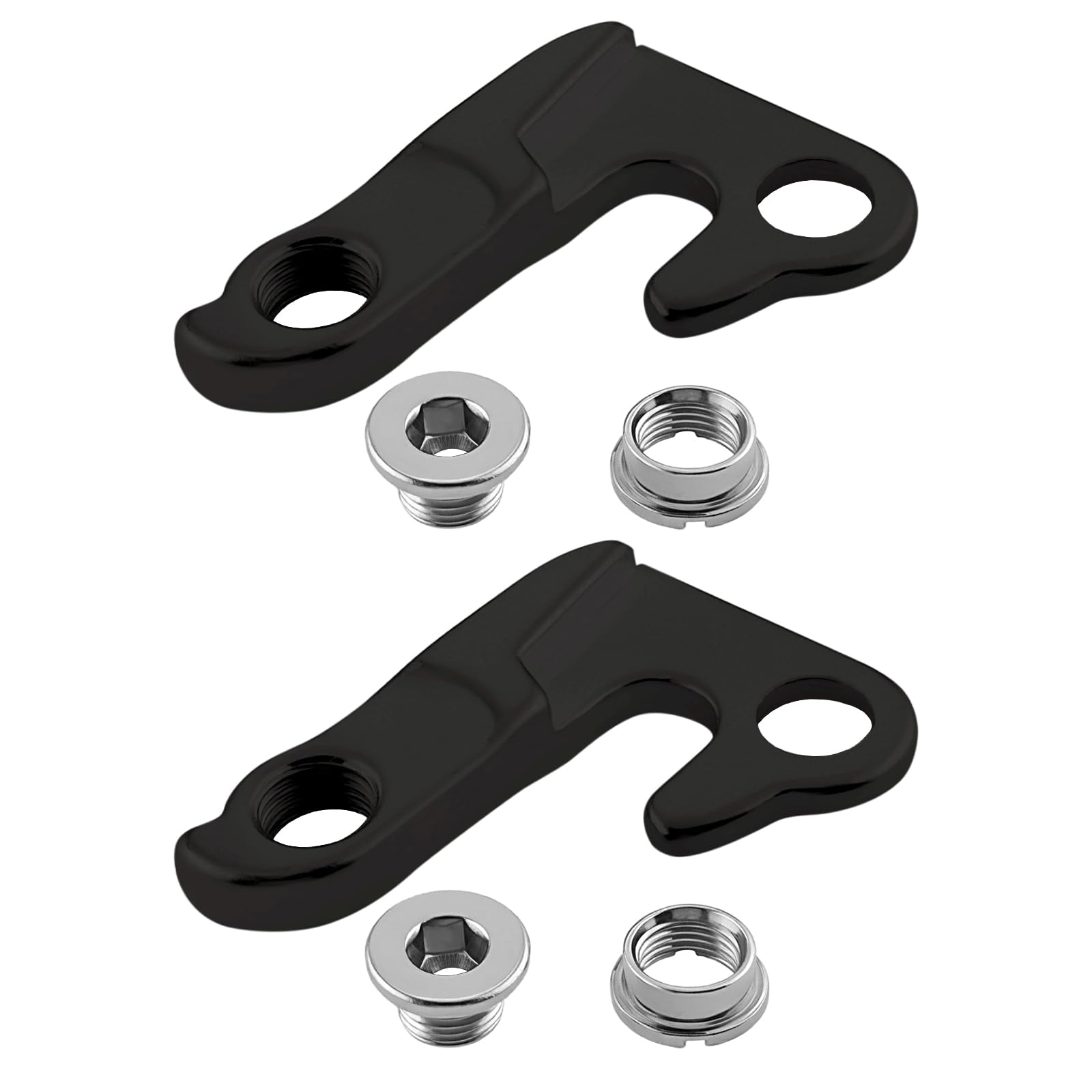 The Lord of the Tools 2x MTB Bicycle Rear Gear Mech Derailleur Hook Hanger RE9GA Tailhook Dropout Frame Adapter Compatible with Giant Bikes Anthem Compatible with XTC (Black)