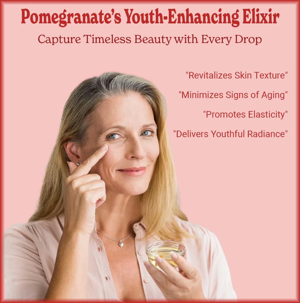 Natural Born Oils Pomegranate Seed Oil, 1 Gallon, Organic, Cold-Pressed, Nutrient-Rich, Excellent for Skin Nourishment, Hair Vitality