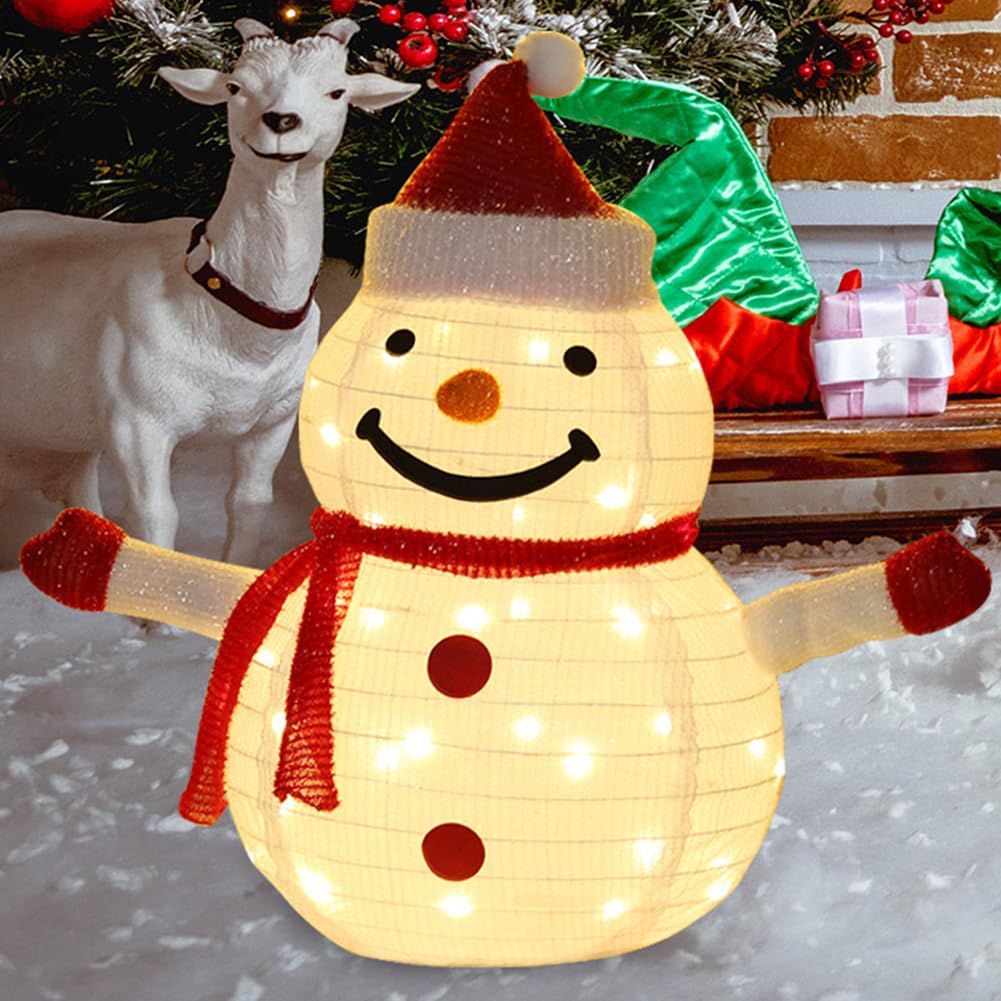 Decoración de Navidad LED de pingüino, 60 x 40 cm, luz decorativa, Papá Noel, muñeco de nieve, pingüino, figura con 40 luces LED, para interior y exterior