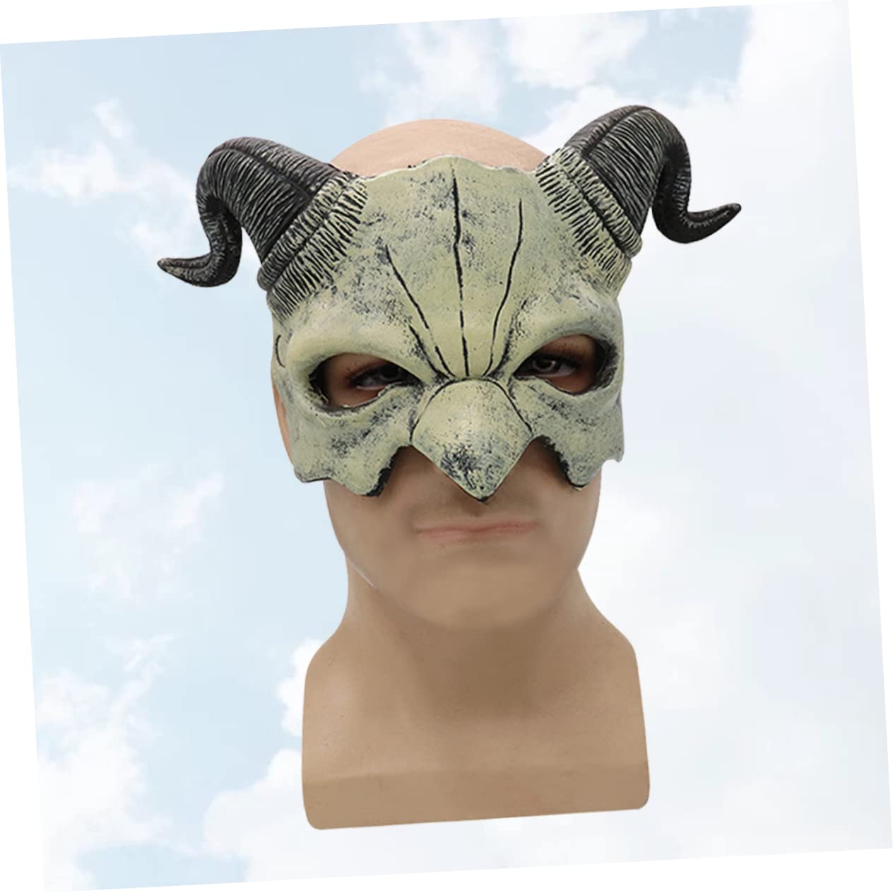 TOYANDONA 1pc Devil Mask Halloween Half Face Cosplay Prop Unique Cleat Design for Masquerade Parties for Costume Events and Festivals Eye-catching and Mysterious Look