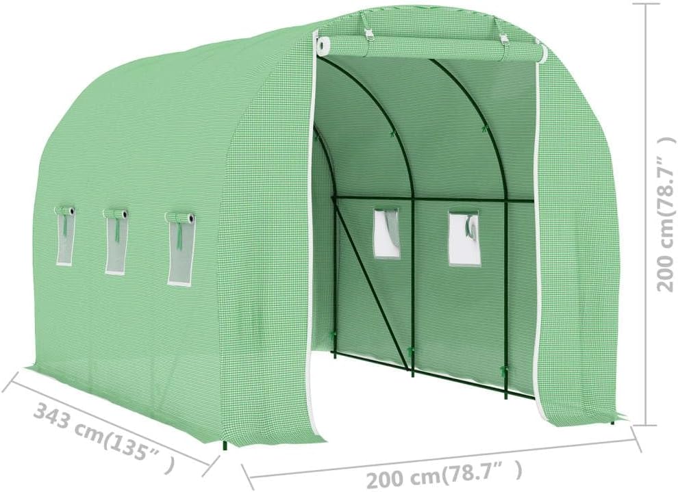 vidaXL Greenhouse, Cold Frame for Garden Patio Backyard Lawn Yard, Green House for Plant Growing Gardening, Outdoor Greenhouse Grow House
