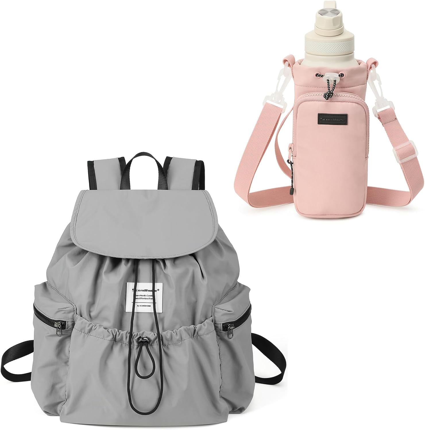 Water Bottle Carrier Bag & Travel Backpack