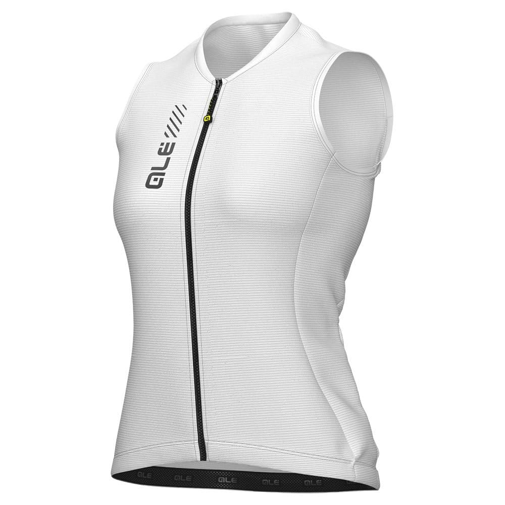 Alé Cycling Damska koszulka bez rękawów Pragma Color Block, biała, S, biały, S