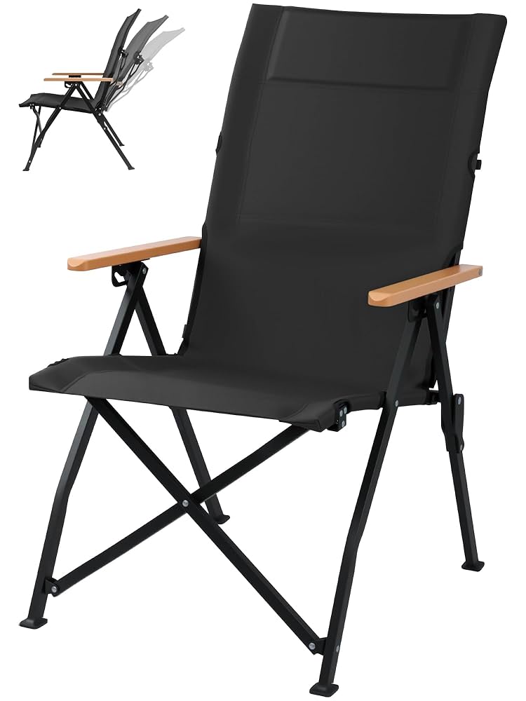 【[新品】折りたたみ式ハンモックチェア ブラック軽量＆コンパクト1人用アウトドア 楽天市場】アウトドアチェア ハイバック 背もたれ 枕付き