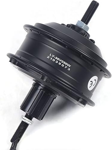 Kit de bicicleta eléctrica 36 V 250 W sin escobillas sin engranajes motor de cubo trasero roscado Ebike Hub, bicicleta eléctrica sin escobillas cubo