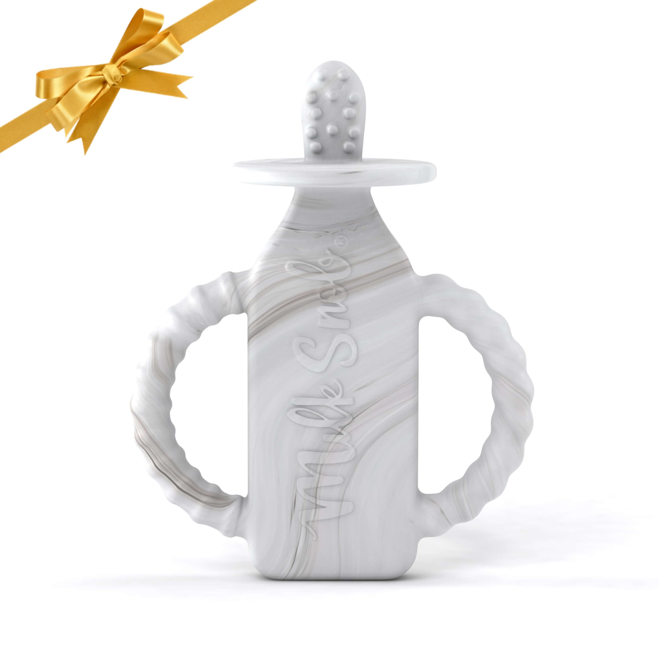 Milk Snob Calm 'n Cuddle Baby Teething - Car Seat Teether - Food-Grade Silicone Baby Teether -Teething Relief for 3+ Months - Easy to Clean Baby