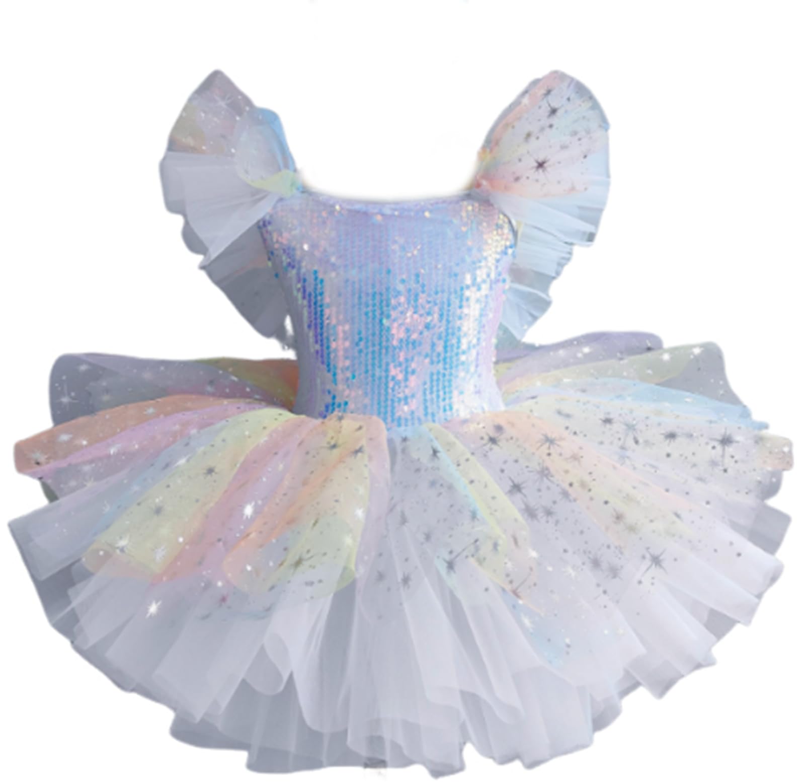 EFLALYHG Tutu de Ballet Professionnel pour Filles, Robe de soirée de Ballerine, Jupe de Justaucorps pour Enfants, vêtements de Danse