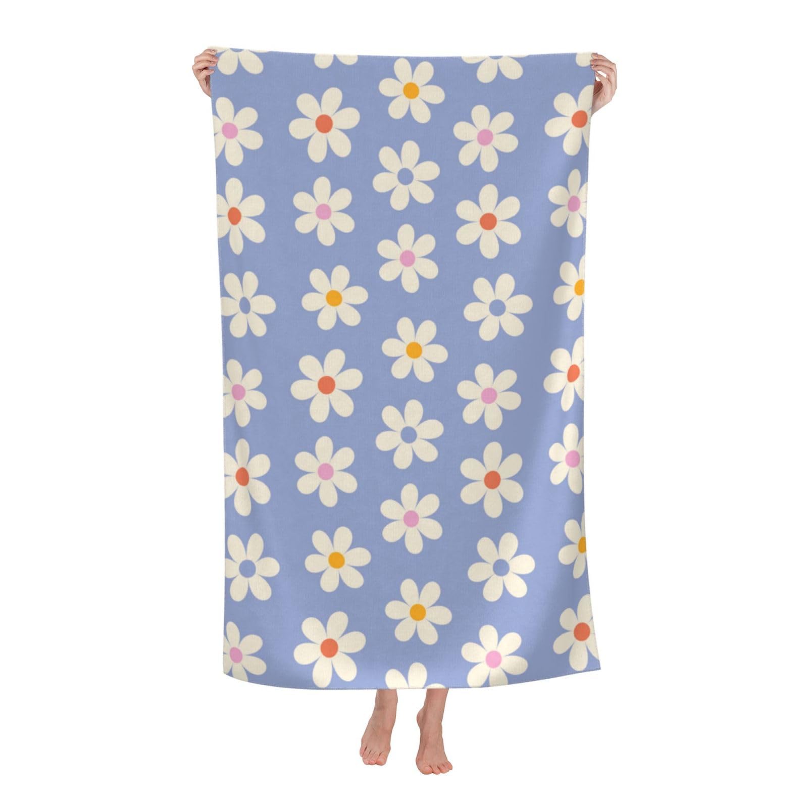 Amazon.co.jp: カラフルなデイジービーチタオル – 速乾性吸収性