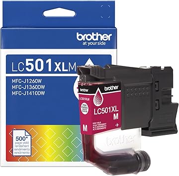 Brother LC501XLM High Yield Magenta Ink Cartridge 1260, 1360, and 1410 Printers Brother LC501XLM High Yield Magenta Ink Cartridge 1260, 1360, and 1410 Printers
