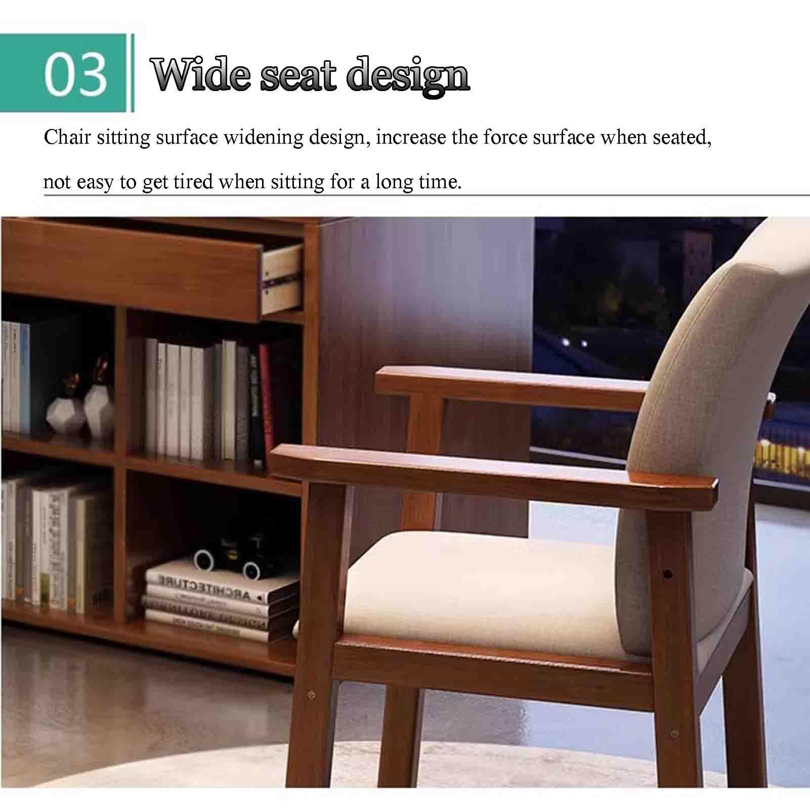 Poltrona ergonomica in legno massello Sedia da ufficio per la casa Sedia da studio per bambini Sedia da computer Sedia da pranzo semplice Levigatura liscia Comfort di seduta Nessun odore (Color : Wal