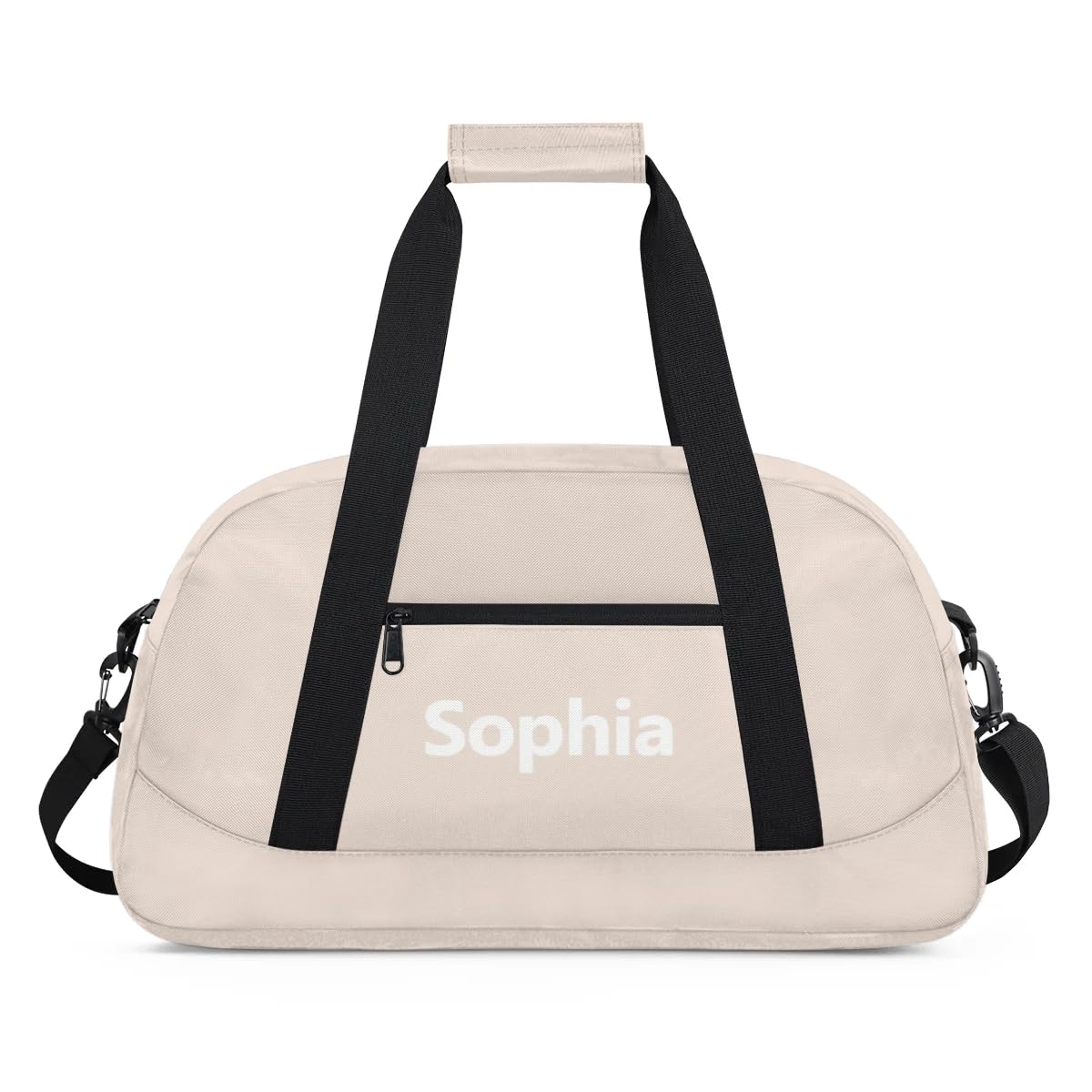 Custom-Duffel-Bag with Name Small Sports Kids-Gym-Bag Travel Bag for Girls Boys Luggage Bag Dance Bag Overnight Bag Khaki Duffel Bag