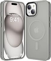 Vista 42 de Funda compatible con iPhone 14/13 [compatible con Magsafe y protección de grado militar] Funda delgada magnética translúcida mate para iPhone 13/14
