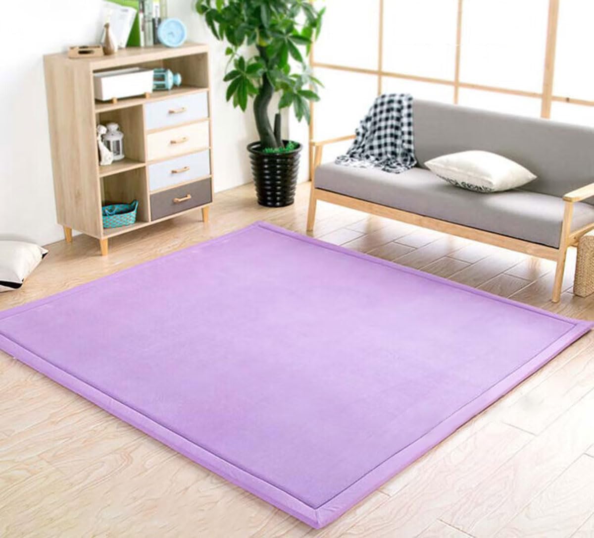 DSSHENGDS Living Room Home Decor Coral Fleece Area Rug,Modern Nursery Washable Kids Bedroom Rug,Girls Boys Soft Non-slip Soft Mat,2cm Thick Kids Carpet-J- 100 * 240cm
