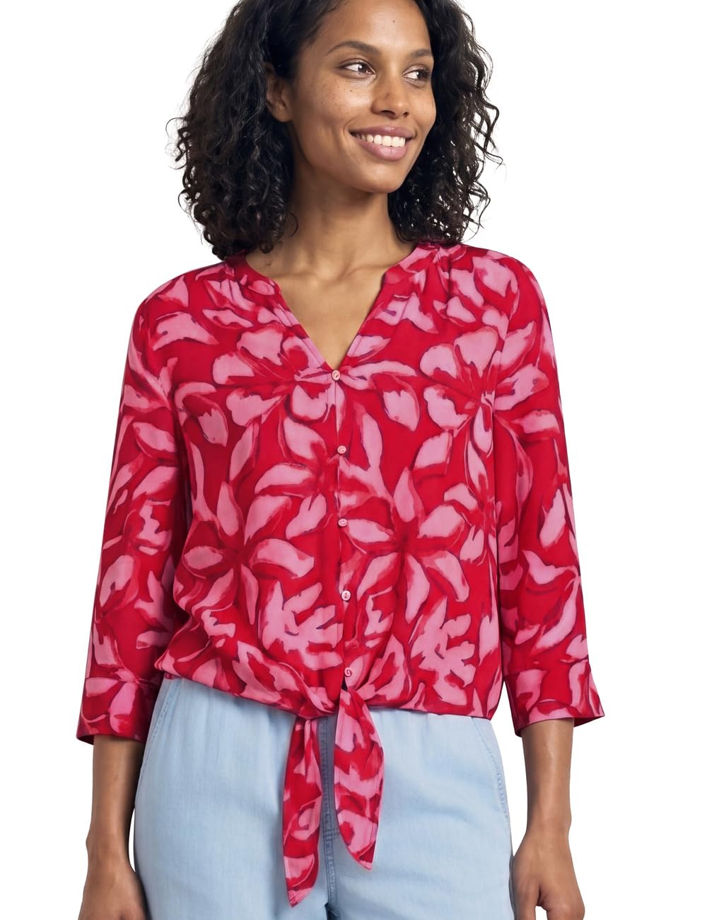 Street One 3/4-Arm Bluse mit Knotendetail
