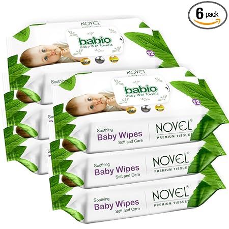 NOVEL Baby Wet Wipes (Pack of 6-72 Sheet)