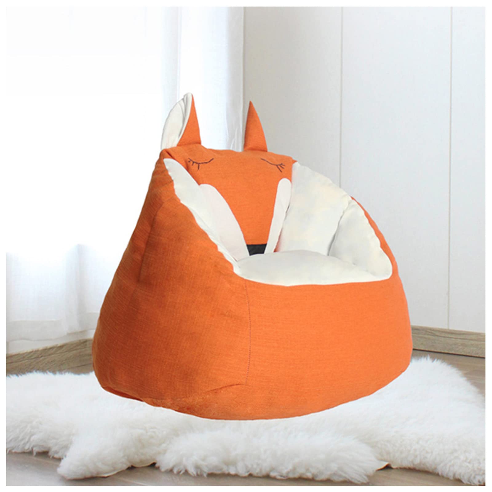 BINGDONGA Cute Kids Chairs Soft and Comfortable Removable and Washable Canvas + High Resilience Sponge Filling Rebound Fast Strong and Breathable Not Easy to Pilling Cartoon Children's Bean Bags