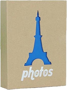 Photo Album Hold 100 Pockets,4"x 6" Photos Kid Photo Album Hold,Childrens Kraft Pictures AlbumEiffel Tower